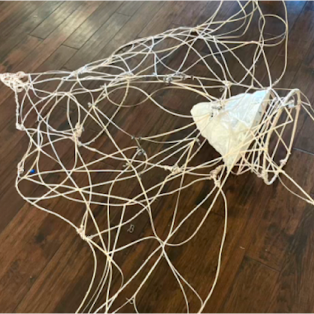 Reed armature laid out on the floor