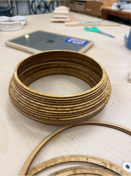Stacked rings with loose rings in front